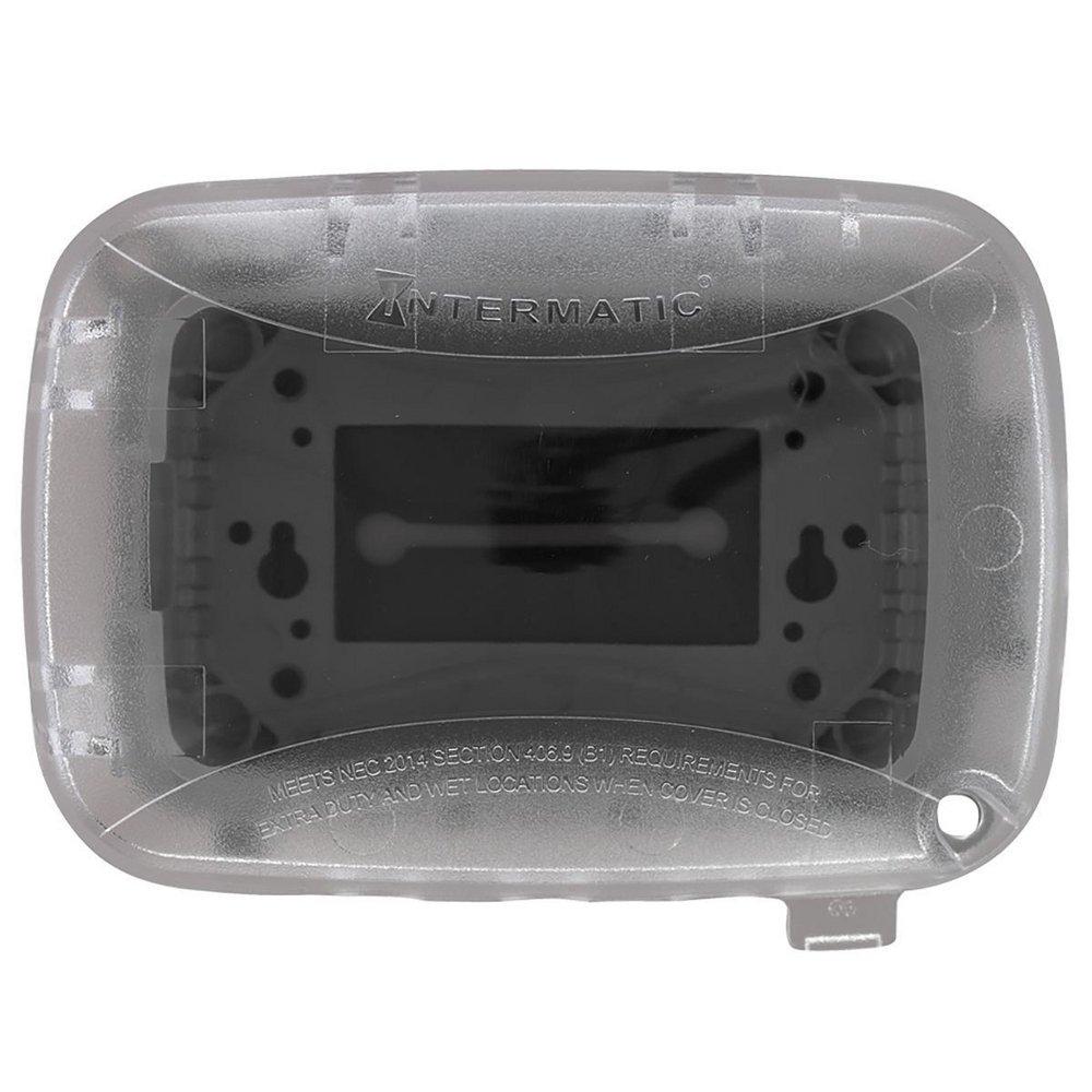 Intermatic Clear 6-31/100 x 4-69/100 in. Plastic Weatherproof Outlet Cover 
