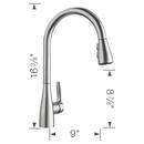 BLANCO PVD Steel 1.5 gpm 1-Hole Deck Mount Kitchen Faucet with Single Lever Handle 