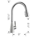 BLANCO PVD Steel 1.5 gpm 1-Hole Deck Mount Kitchen Faucet with Single Lever Handle 