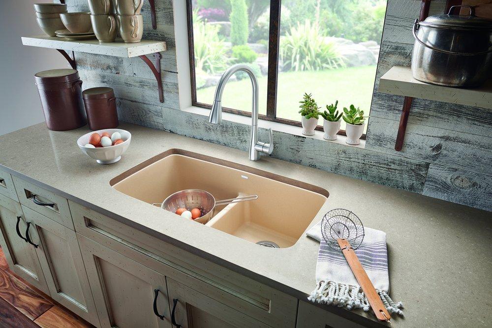 BLANCO Stainless Steel 1.5 gpm 1-Hole Deck Mount Kitchen Faucet with Single Lever Handle 