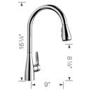 BLANCO Stainless Steel 1.5 gpm 1-Hole Deck Mount Kitchen Faucet with Single Lever Handle 