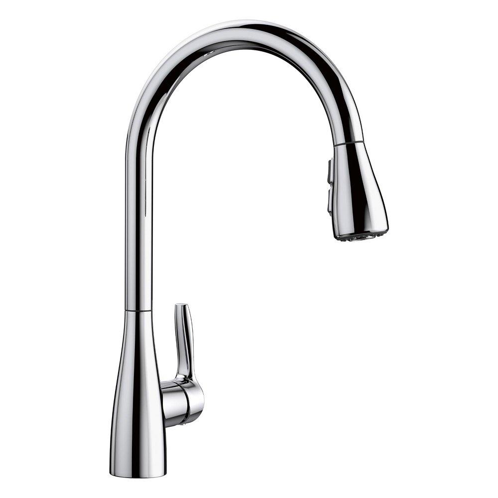 BLANCO Stainless Steel 1.5 gpm 1-Hole Deck Mount Kitchen Faucet with Single Lever Handle 