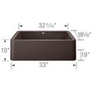 BLANCO Cafe 33 x 19 in. No-Hole Composite Single Bowl Apron Front Kitchen Sink 