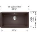 BLANCO Cafe 33 x 19 in. No-Hole Composite Single Bowl Apron Front Kitchen Sink 
