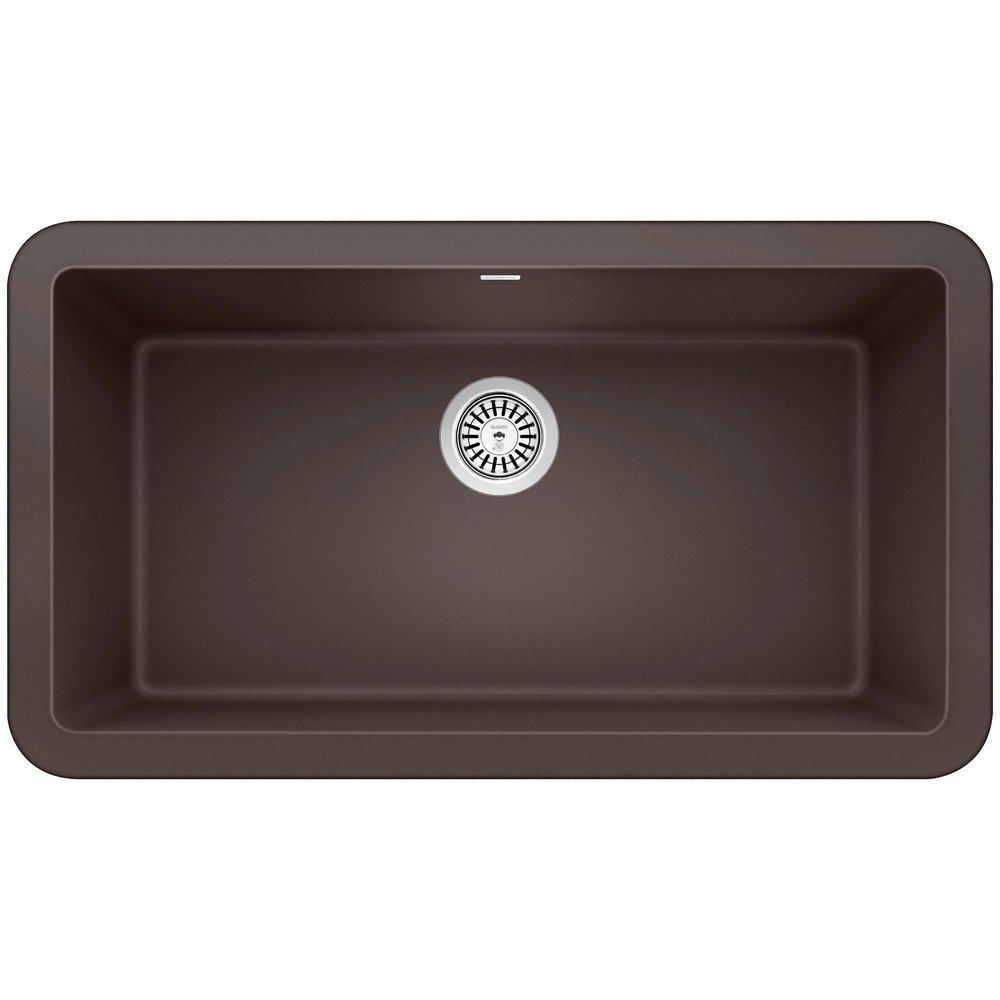 BLANCO Cafe 33 x 19 in. No-Hole Composite Single Bowl Apron Front Kitchen Sink 