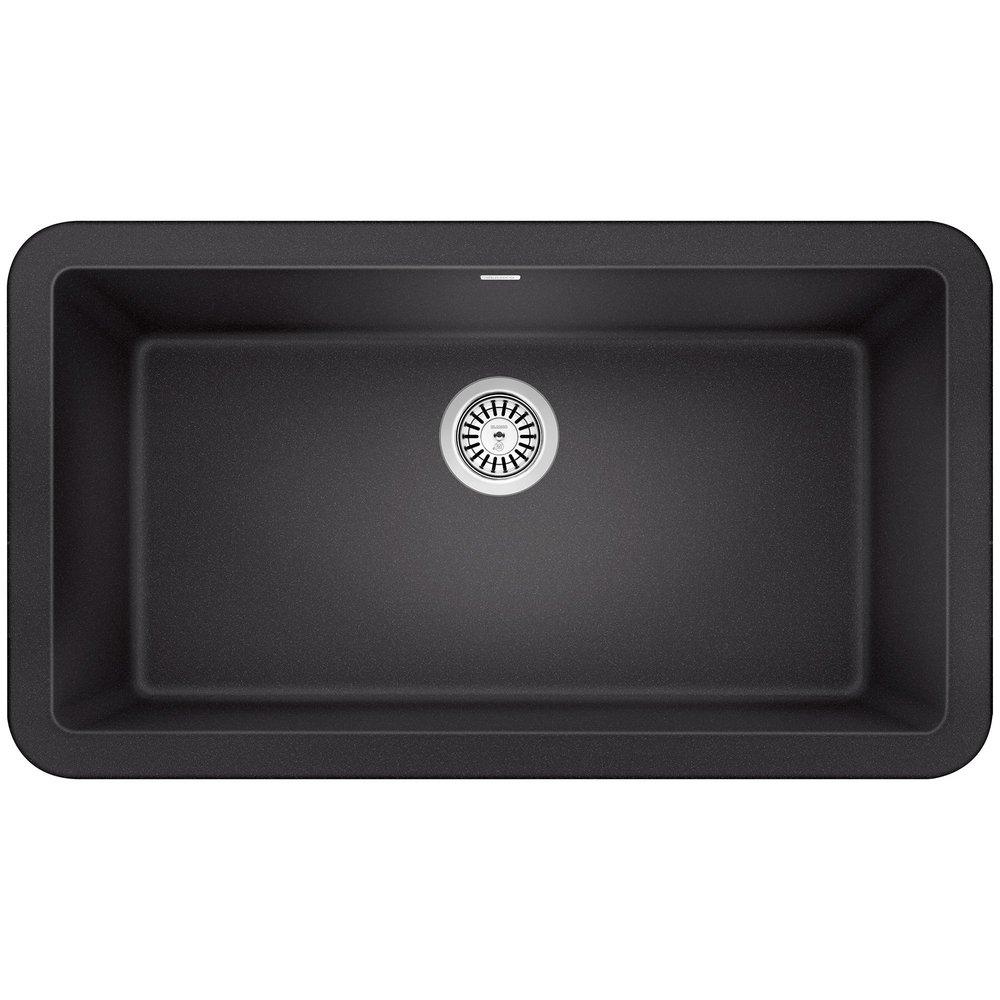 BLANCO Anthracite 33 x 19 in. Composite Single Bowl Farmhouse Kitchen Sink 