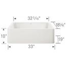 BLANCO White 33 x 19 in. No-Hole Composite Single Bowl Apron Front Kitchen Sink 