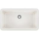 BLANCO White 33 x 19 in. No-Hole Composite Single Bowl Apron Front Kitchen Sink 