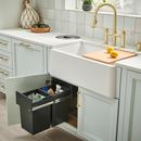 BLANCO White 33 x 19 in. No-Hole Composite Single Bowl Apron Front Kitchen Sink 