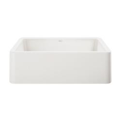 33 in. Farmhouse Silgranit Single Bowl Kitchen Sink in White