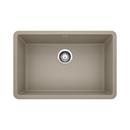 26-13/16 x 17-3/4 in. No Hole Composite Single Bowl Undermount Kitchen Sink in Truffle
