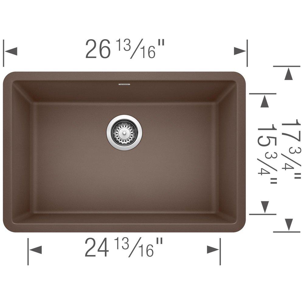 BLANCO Café 26-13/16 x 17-3/4 in. No Hole Composite Single Bowl Undermount Kitchen Sink 