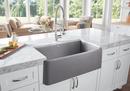 BLANCO Metallic Grey 33 x 19 in. Composite Single Bowl Farmhouse Kitchen Sink 