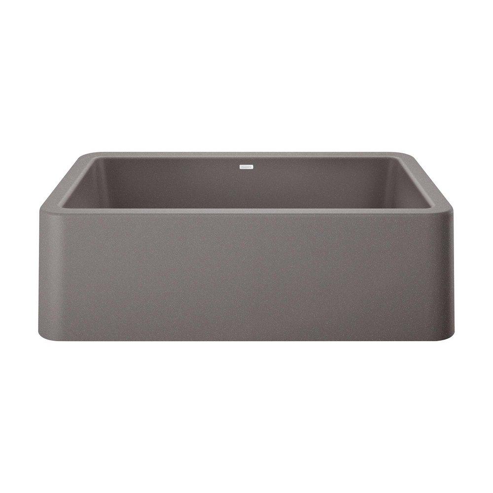 BLANCO Metallic Grey 33 x 19 in. Composite Single Bowl Farmhouse Kitchen Sink 
