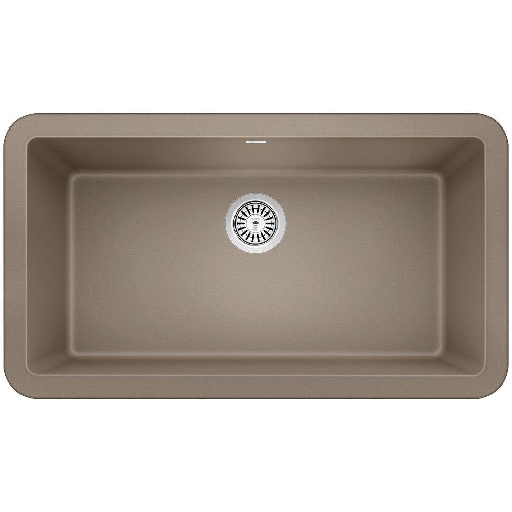BLANCO Truffle 33 x 19 in. No-Hole Composite Single Bowl Apron Front Kitchen Sink 