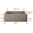 BLANCO Truffle 33 x 19 in. No-Hole Composite Single Bowl Apron Front Kitchen Sink 