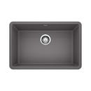 26-4/5 in. Undermount Silgranit Single Bowl Kitchen Sink in Cinder