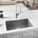 BLANCO Metallic Grey 26-13/16 x 17-3/4 in. No Hole Composite Single Bowl Undermount Kitchen Sink 