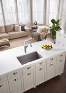 BLANCO Metallic Grey 26-13/16 x 17-3/4 in. No Hole Composite Single Bowl Undermount Kitchen Sink 