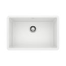 26-13/16 x 17-3/4 in. No Hole Composite Single Bowl Undermount Kitchen Sink in White