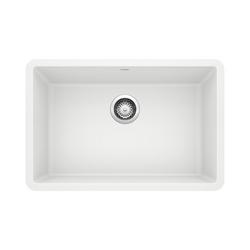 26-4/5 in. Undermount Silgranit Single Bowl Kitchen Sink in White