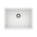 23-4/9 in. Undermount Silgranit Single Bowl Kitchen Sink in White