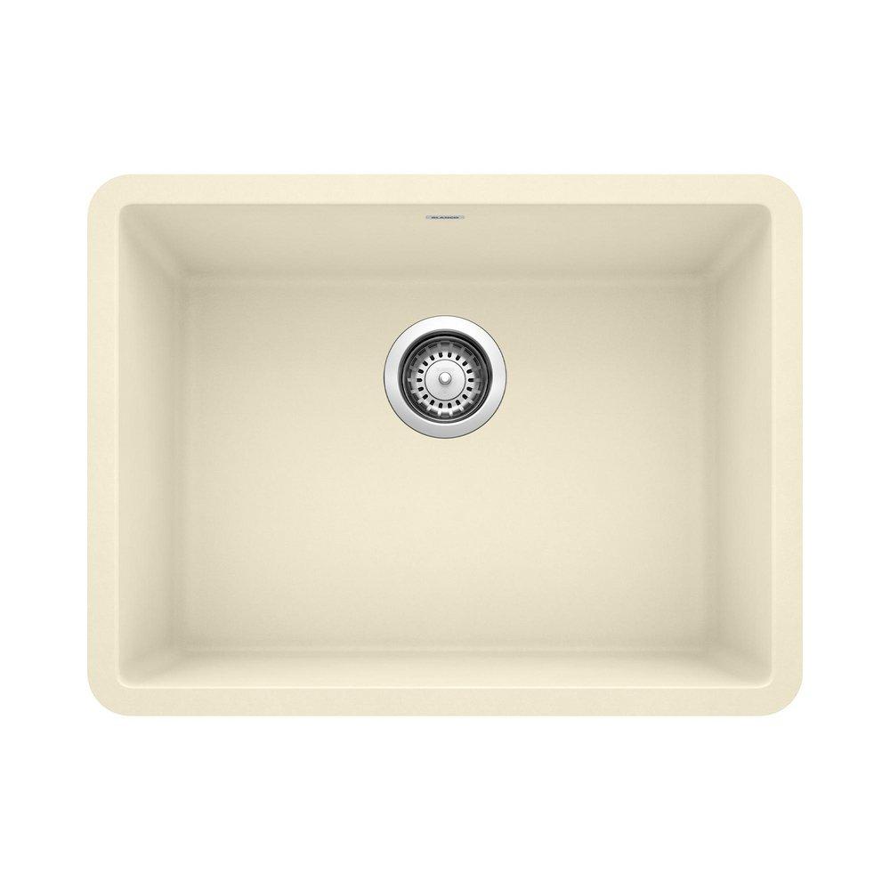BLANCO Biscuit 23-1/2 x 17-3/4 in. No Hole Composite Single Bowl Undermount Kitchen Sink 
