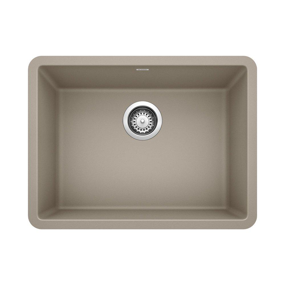 BLANCO Truffle 23-1/2 x 17-3/4 in. No Hole Composite Single Bowl Undermount Kitchen Sink 