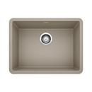 23-1/2 x 17-3/4 in. No Hole Composite Single Bowl Undermount Kitchen Sink in Truffle