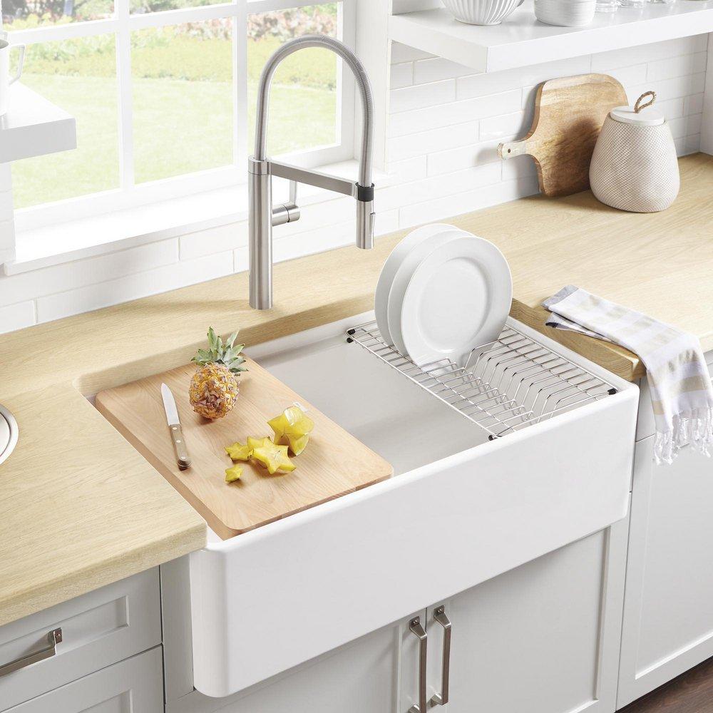 BLANCO White 36 x 19 in. Fireclay Single Bowl Farmhouse Kitchen Sink 