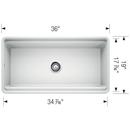 BLANCO White 36 x 19 in. Fireclay Single Bowl Farmhouse Kitchen Sink 