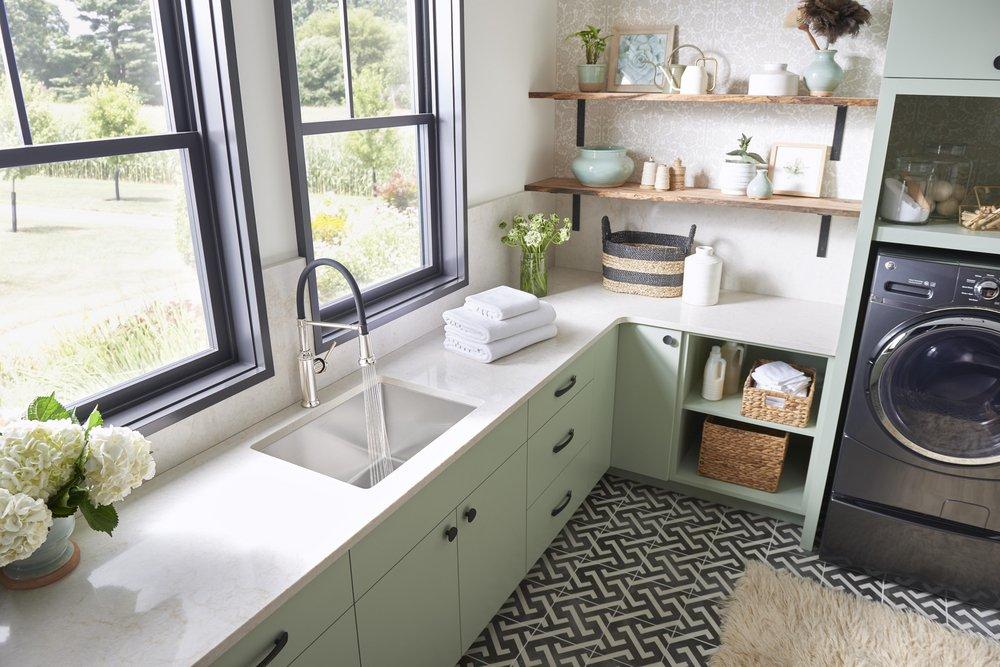 BLANCO Satin Polished 25 x 22 in. Dual Mount Laundry Sink 