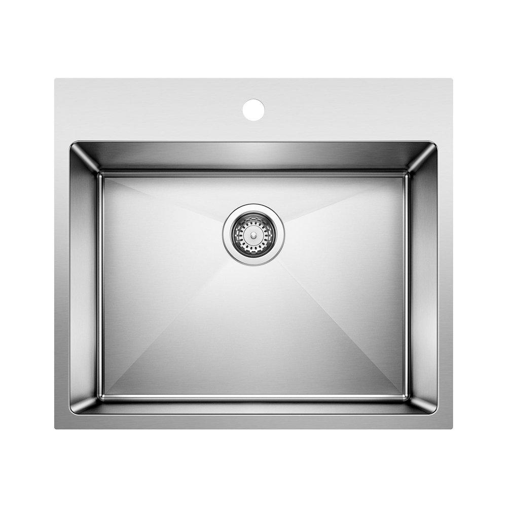 BLANCO Satin Polished 25 x 22 in. Dual Mount Laundry Sink 