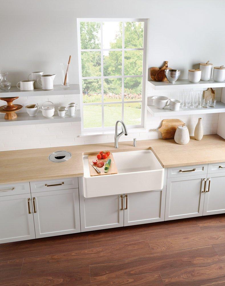 BLANCO Biscuit 36 x 19 in. Fireclay Single Bowl Farmhouse Kitchen Sink 
