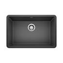 26-13/16 x 17-3/4 in. No Hole Composite Single Bowl Undermount Kitchen Sink in Anthracite