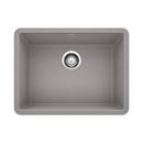 BLANCO Metallic Grey 23-1/2 x 17-3/4 in. No Hole Composite Single Bowl Undermount Kitchen Sink 