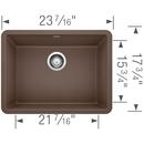BLANCO Café 23-1/2 x 17-3/4 in. No Hole Composite Single Bowl Undermount Kitchen Sink 