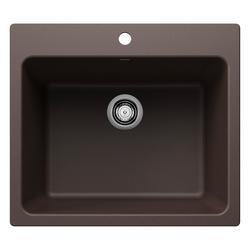 25 x 22 in. Drop-in and Undermount Laundry Sink in Cafe Brown