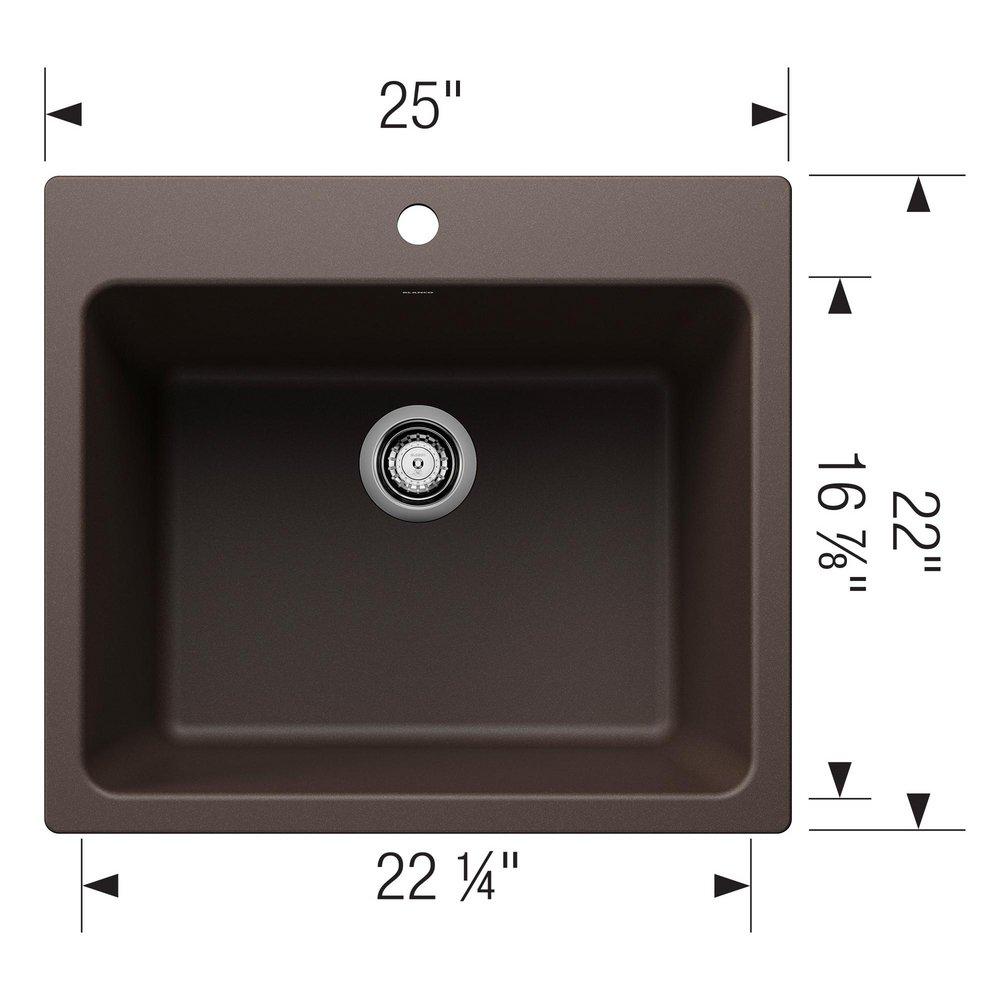 BLANCO Cafe 25 x 22 in. Drop-in and Undermount Laundry Sink 