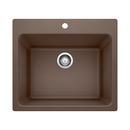 25 x 22 in. Drop-in and Undermount Laundry Sink in Cafe Brown