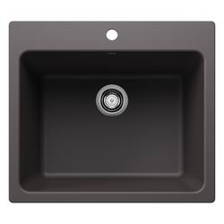 25 x 22 in. Drop-in and Undermount Laundry Sink in Cinder