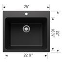 BLANCO Anthracite 25 x 22 in. Drop-in and Undermount Laundry Sink 