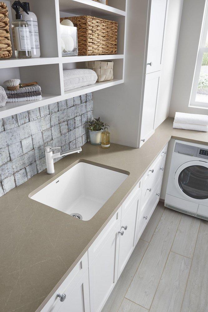 BLANCO Anthracite 25 x 22 in. Drop-in and Undermount Laundry Sink 