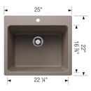 BLANCO Truffle 25 x 22 in. Drop-in and Undermount Laundry Sink 