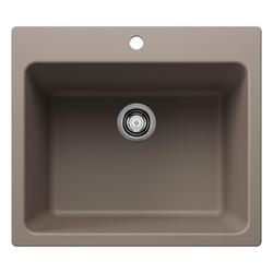 25 x 22 in. Drop-in and Undermount Laundry Sink in Truffle