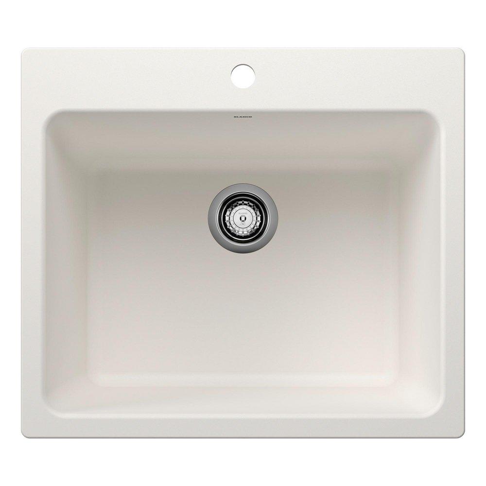 BLANCO White 25 x 22 in. Drop-in and Undermount Laundry Sink 