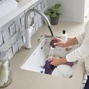 BLANCO White 1-Hole 1-Bowl Drop-In and Undermount Laundry Sink with Rear Center Drain 