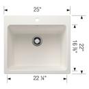 BLANCO White 1-Hole 1-Bowl Drop-In and Undermount Laundry Sink with Rear Center Drain 