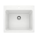 25 x 22 in. Drop-in and Undermount Laundry Sink in White