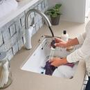 BLANCO White 1-Hole 1-Bowl Drop-In and Undermount Laundry Sink with Rear Center Drain 